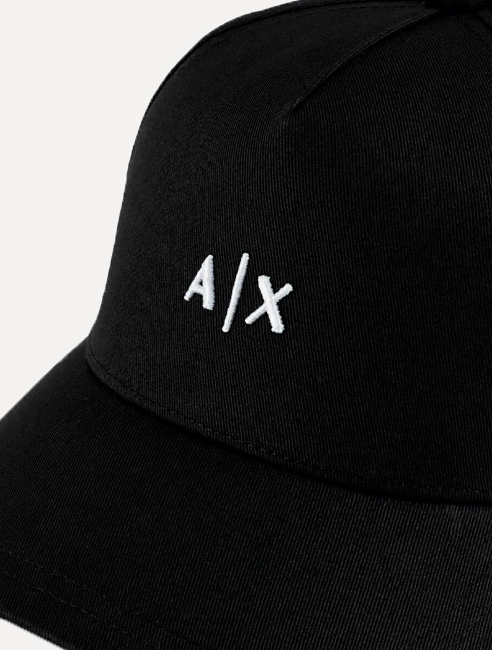 Boné Armani Exchange Cotton Twill Embroidered Logo Preto