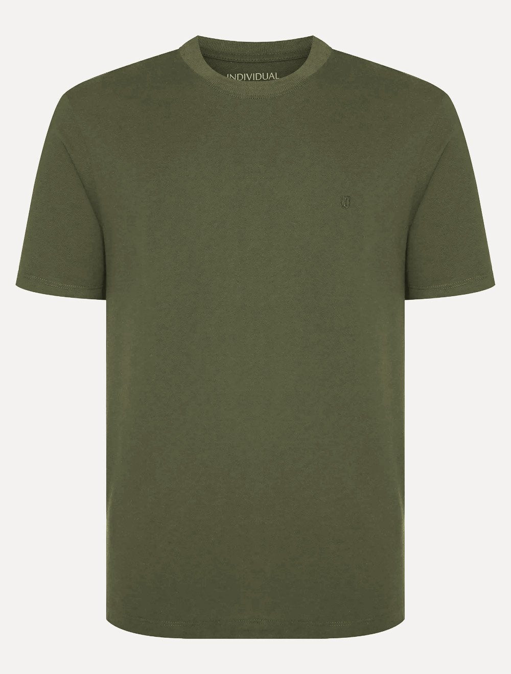 Camiseta Individual Masculina Comfort Pima Soft Touch Logo Verde Militar