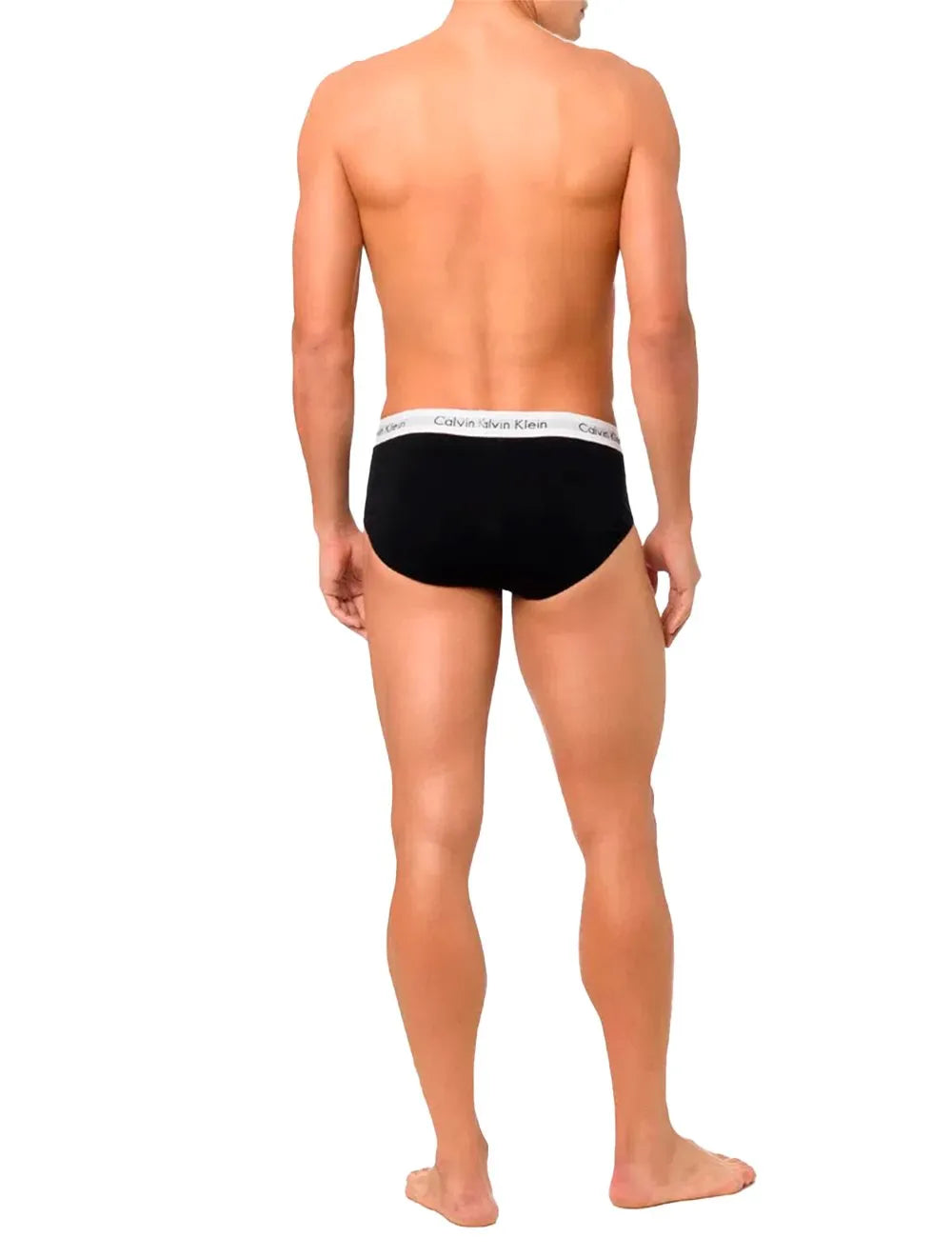 Cueca Calvin Klein Brief Cotton Stretch Classic Preta/ Branca/ Mescla Pack 3UN