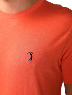 Camiseta Aleatory Masculina Navy Icon Orange Heat Salmão