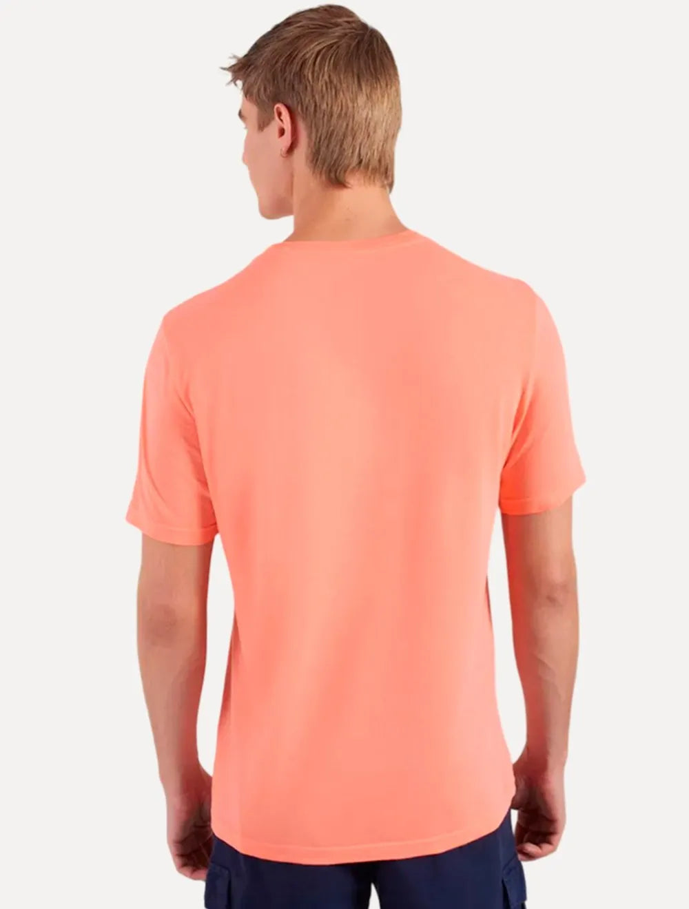 Camiseta Original Penguin Masculina Big Mascot Logo Laranja Coral