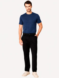 Camiseta Dudalina Masculina Regular Binada Friso Azul Marinho