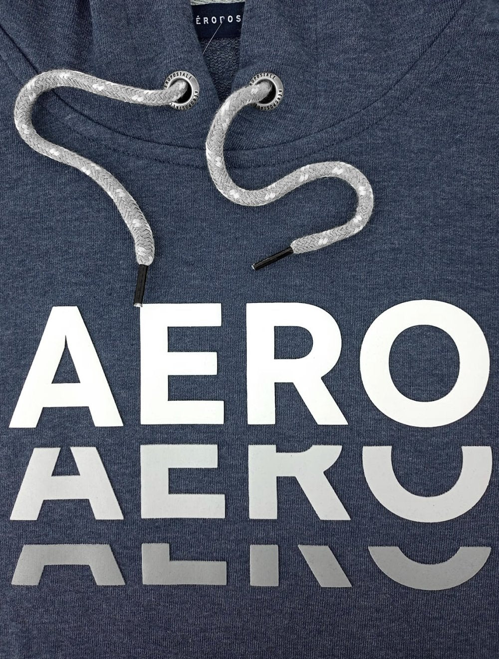 Moletom Aeropostale Hoodie Aero Shadow Azul Marinho