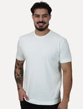 Camiseta King & Joe Masculina Slim Malha Tricot Off White