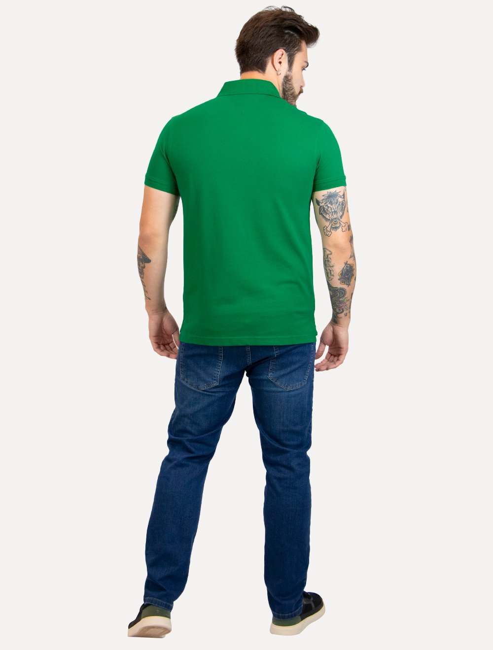 Polo Tommy Hilfiger Masculina Slim Piquet 1985 Nouveau Verde