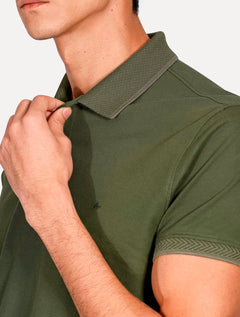 Polo Aramis Masculina Regular Piquet Tech Verde Militar
