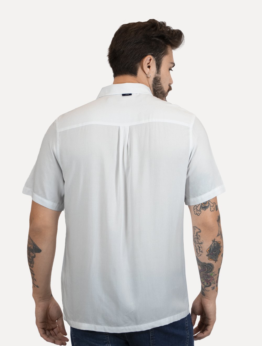Camisa Colcci Masculina Manga Curta Relax Branca