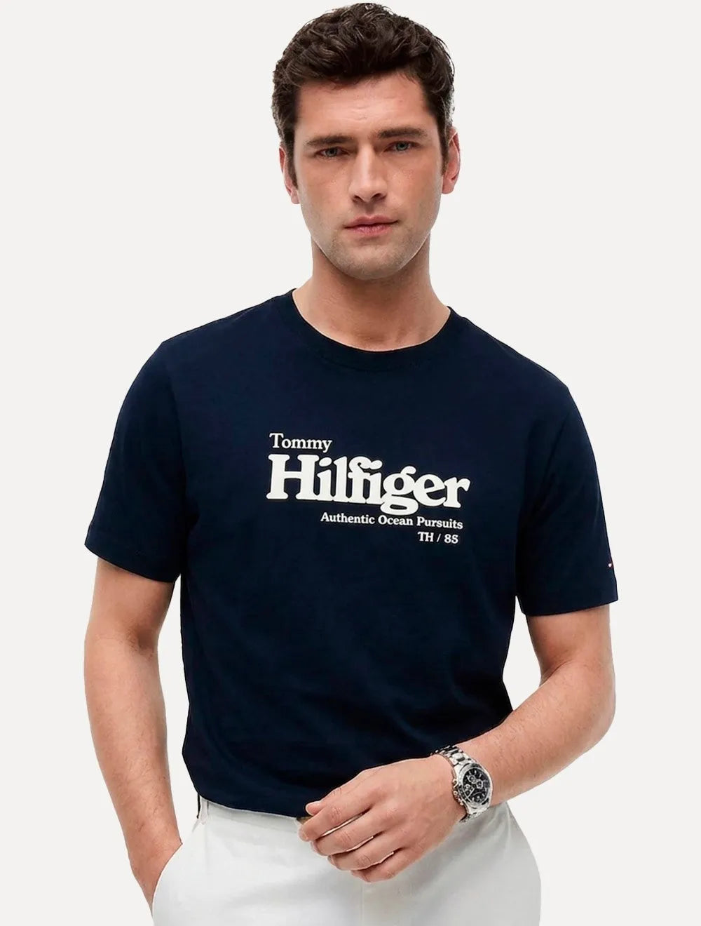 Camiseta Tommy Hilfiger Masculina Authentic Ocean Pursuit Azul Marinho