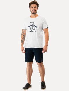 Camiseta Original Penguin Masculina Big Navy Mascot Logo Branca