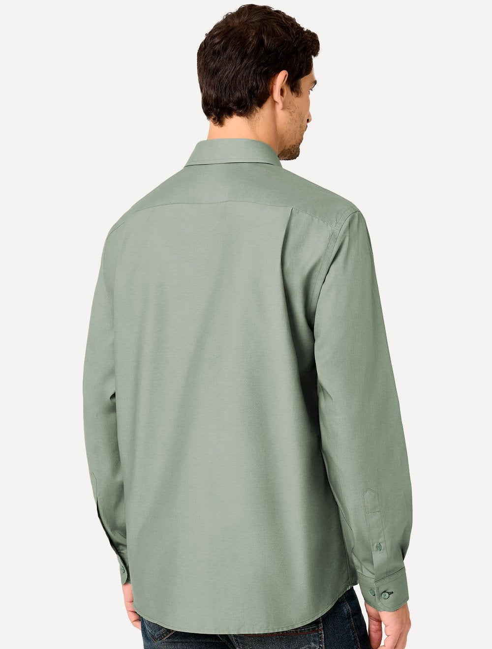 Camisa Dudalina Masculina Comfort Superfine Cotton Mono Logo Verde Claro 