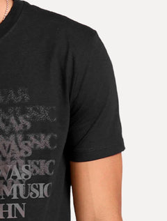 Camiseta John John Masculina Slim Fit Grunge Preto