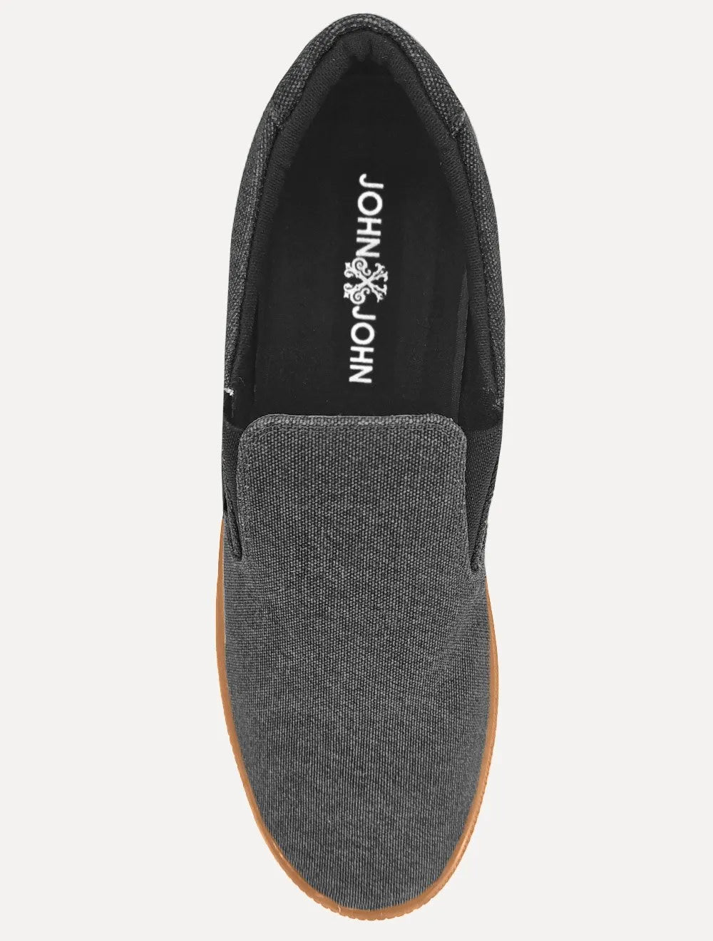 Tênis John John Masculino Slip On Miami Canvas Chumbo Mescla