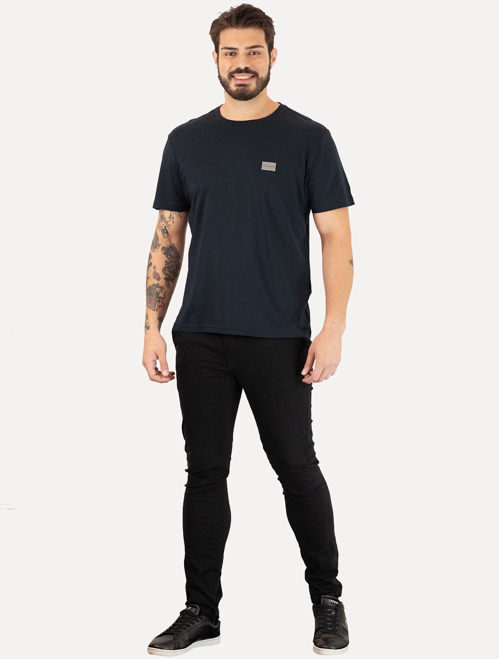 Camiseta Calvin Klein Jeans Masculina Light Square Azul Marinho