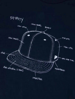 Camiseta New Era Masculina All Building Cap Azul Marinho