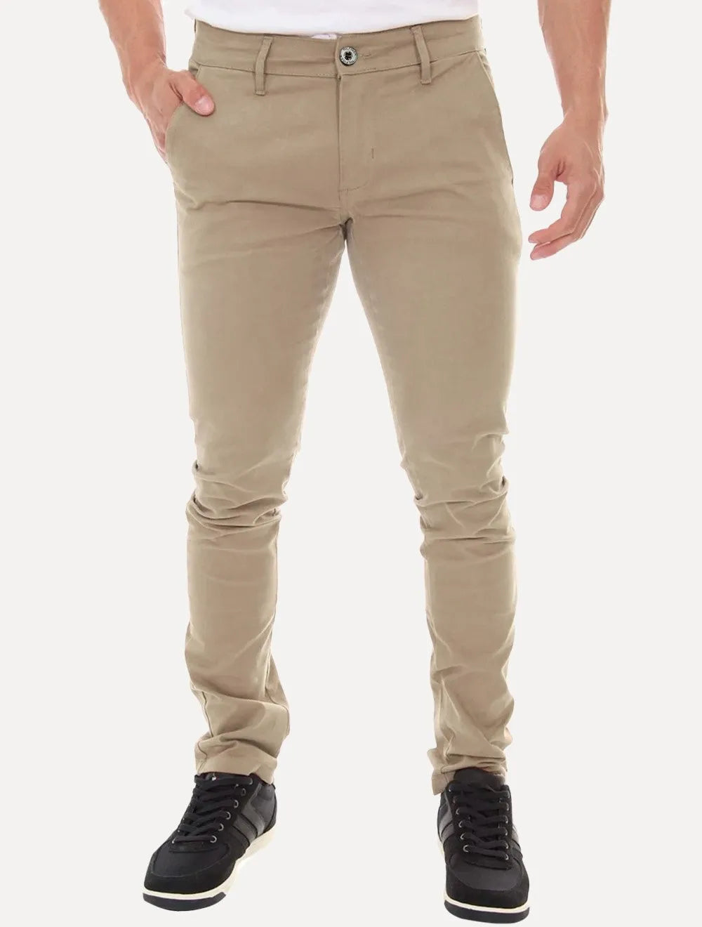 Calça Tommy Hilfiger Masculina de Sarja Brooklyn Caqui Escuro