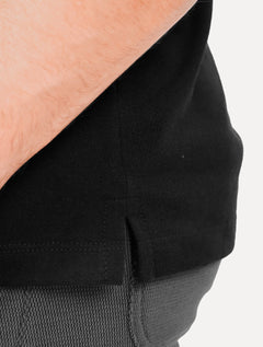 Polo John John Masculina New Simple Light Button Preta