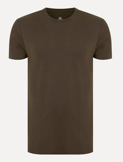 Camiseta John John Masculina Slim Fit One Marrom Escuro