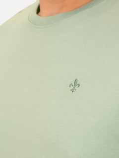 Camiseta Dudalina Masculina Essentials Moda Logo Verde Claro