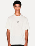 Camiseta Armani Exchange Masculina Regular Fit Small Logo Icon Off-White