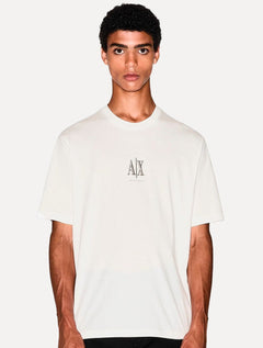 Camiseta Armani Exchange Masculina Regular Fit Small Logo Icon Off-White
