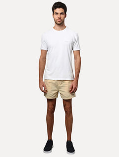 Short Calvin Klein Jeans Color Cós Elástico Amarelo Claro
