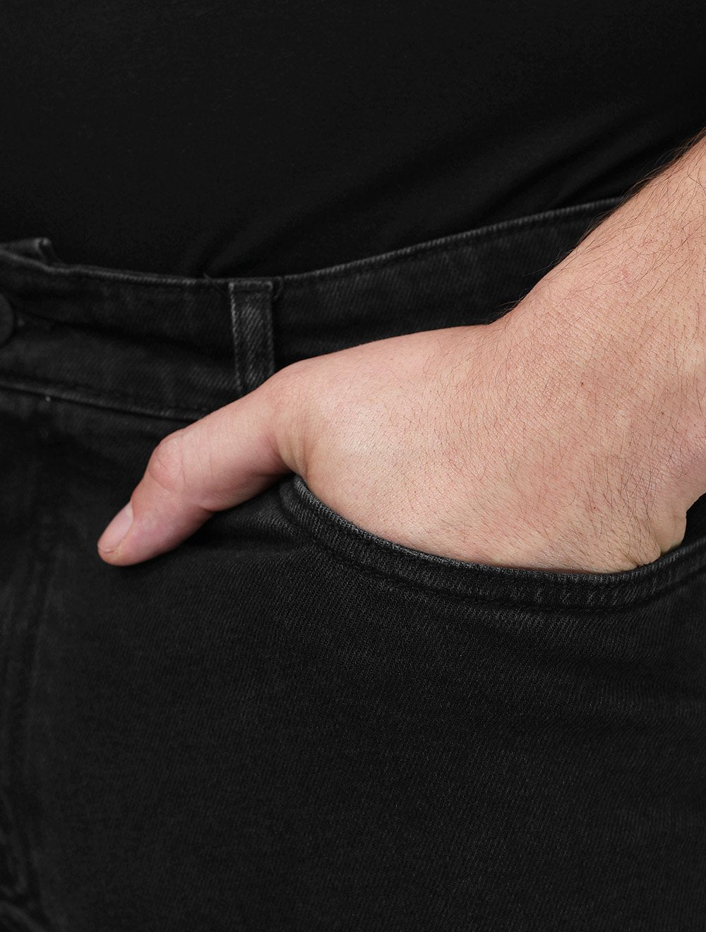 Bermuda King & Joe Masculina Jeans Flex Premium Denim Preta