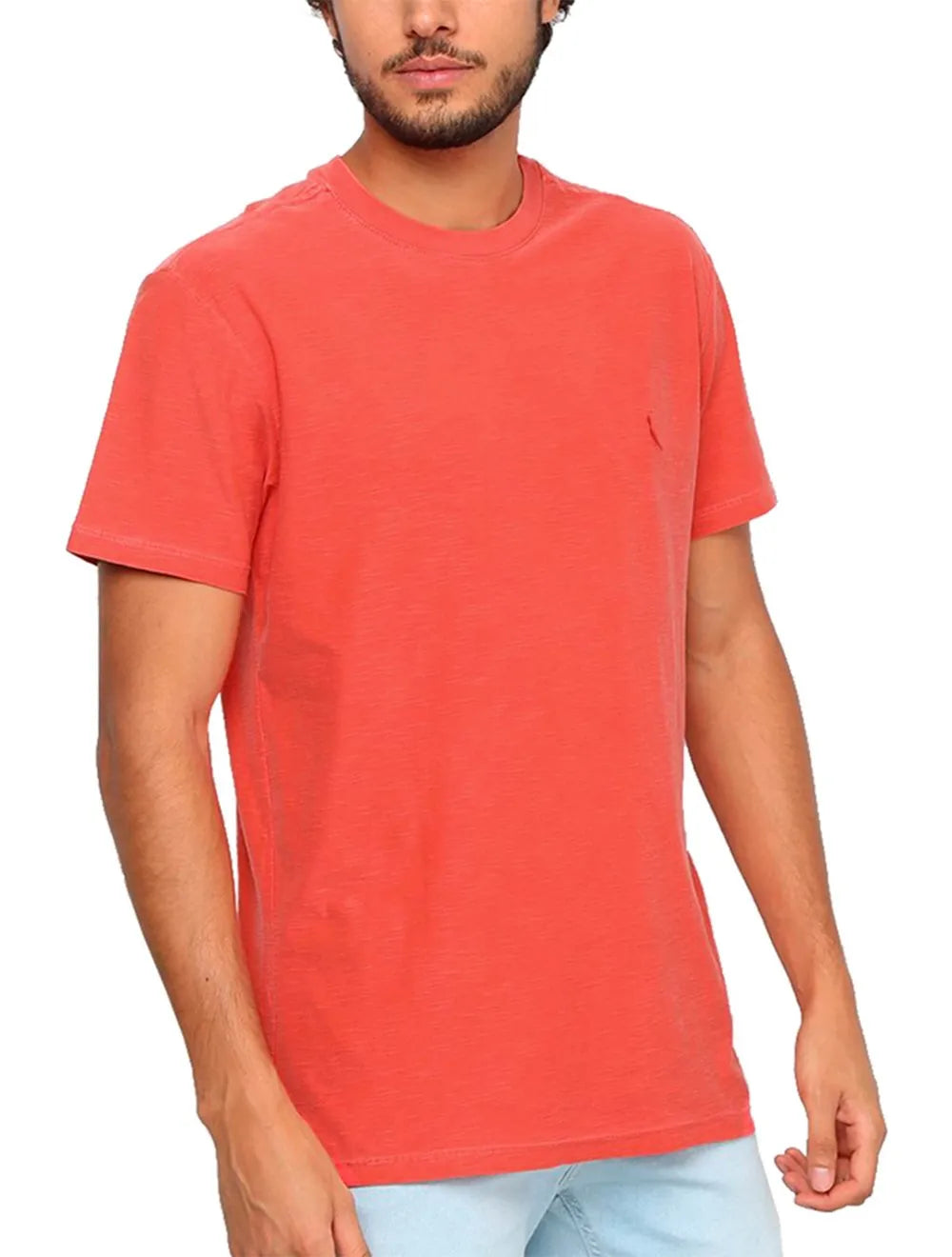 Camiseta Reserva Masculina Flamê Stone Vermelha Coral