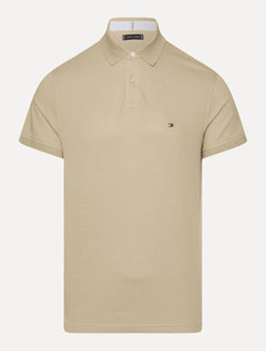 Polo Tommy Hilfiger Masculina Regular Piquet 1985 Cáqui Claro