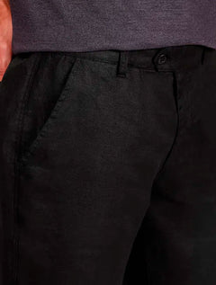 Bermuda Aramis Masculina Sarja Chino Cós Chambray Preta