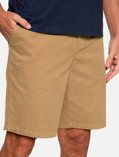 Bermuda Aramis Masculina Chino Color Basica Cáqui Médio