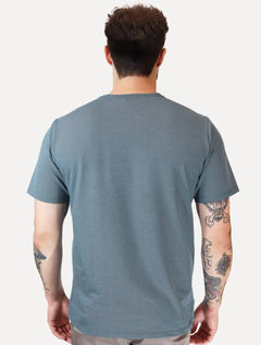 Camiseta Dudalina Masculina Regular Malha Listrada Black Azul Escuro