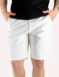Bermuda Reserva Masculina de Sarja Casual Iron Off-White