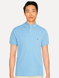 Polo Tommy Hilfiger Masculina Regular Piquet 1985 Azul Claro