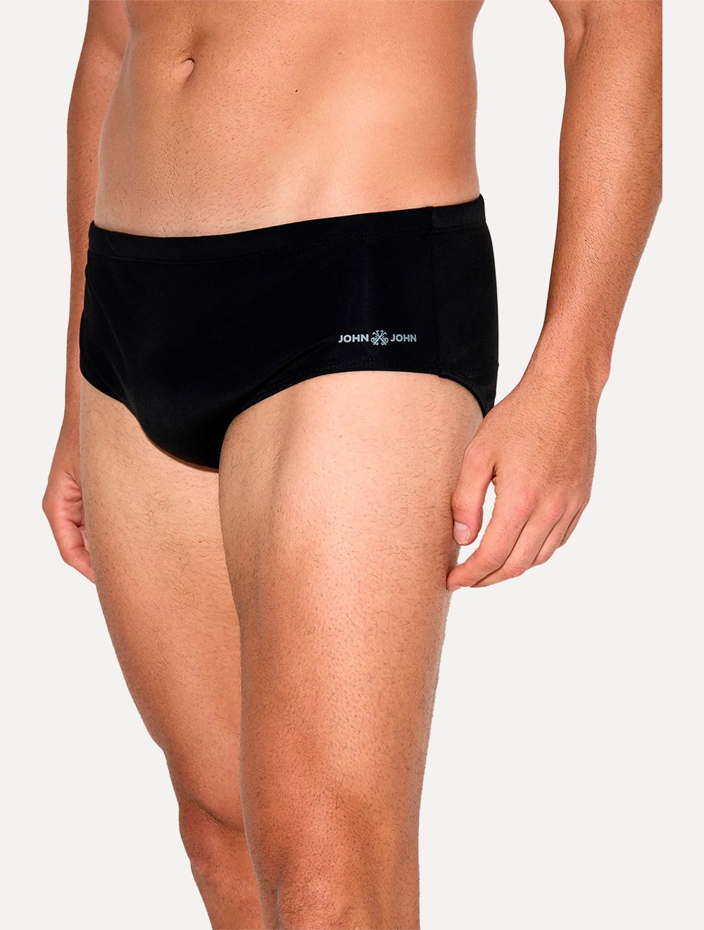 Sunga John John Masculina Zayn Black Logo Lateral Preta