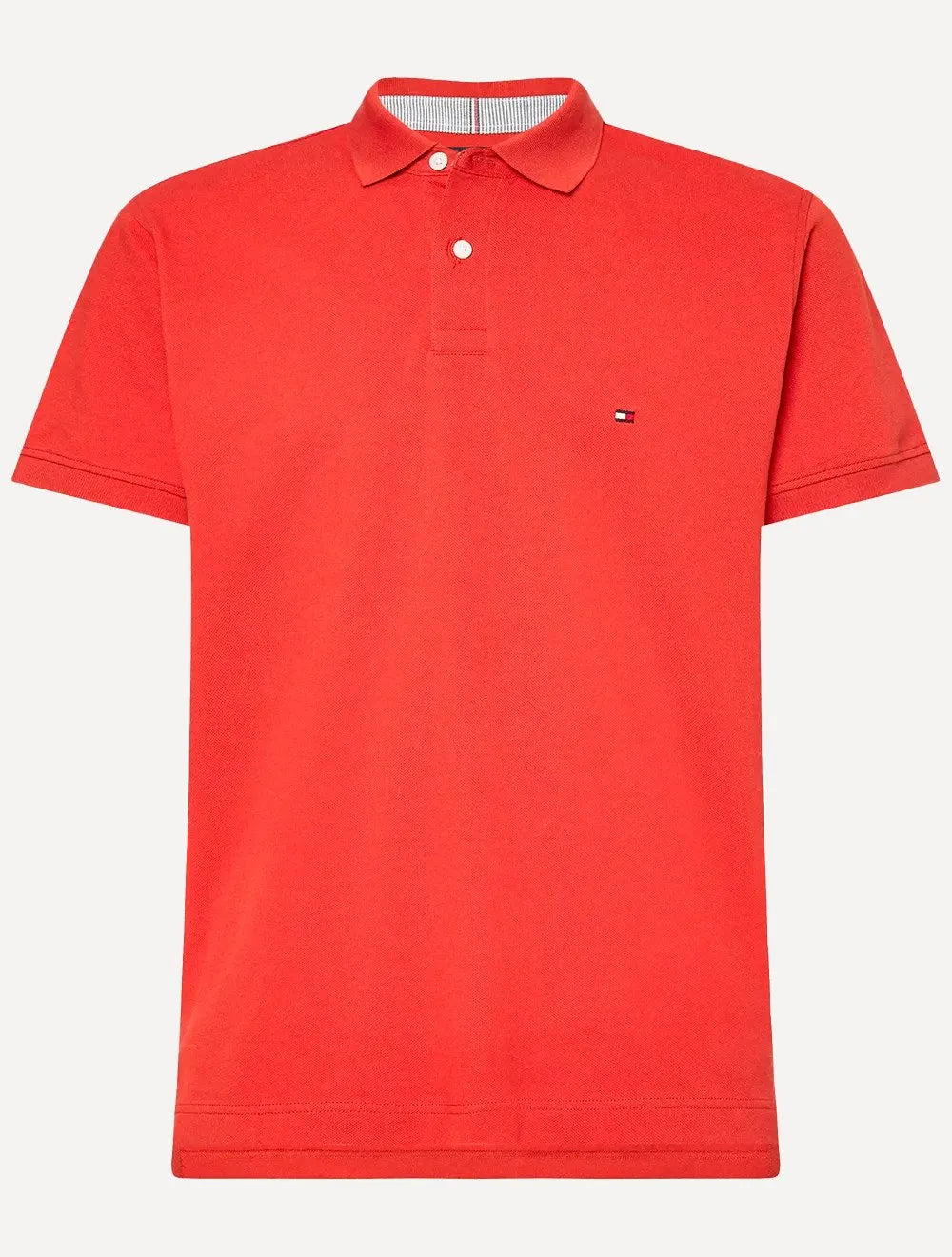 Polo Tommy Hilfiger Masculina Regular Piquet 1985 Light Button Vermelho Escarlate