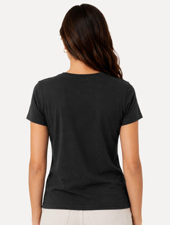 Camiseta Guess Feminina Chest Rubber Logo Preta