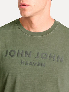 Camiseta John John Masculina Regular Fit Form Verde Mescla