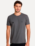Camiseta John John Masculina Slim Fit Key Floc Cinza Médio