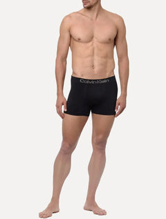 Cuecas Calvin Klein Underwear Trunk Seamless Outline Grey Logo Preta/ Branca e Azul Claro