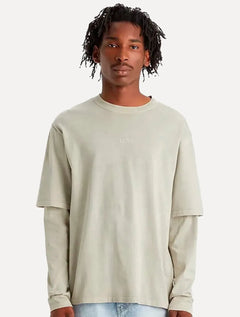 Camiseta Levis Masculina Manga Longa Twofer Cáqui
