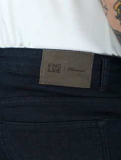 Calça King & Joe Jeans Masculina Regular Smoke Black Azul Marinho