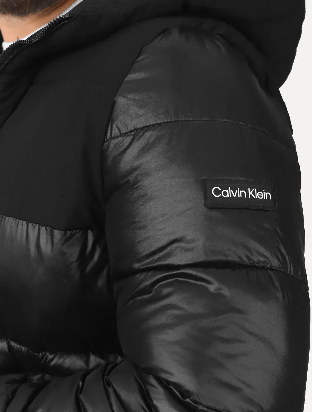 Jaqueta Calvin Klein Masculina Water Resistant Textura Dupla Preta