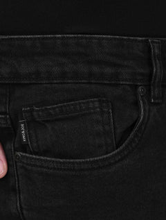 Bermuda King & Joe Masculina Jeans Flex Premium Denim Preta