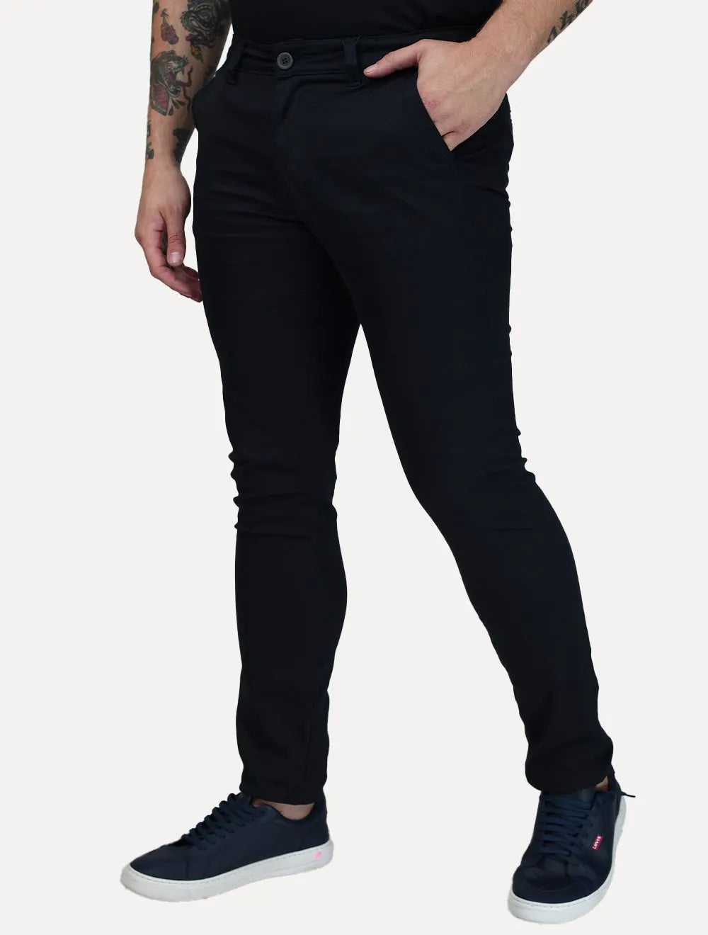 Calça Dixen Masculina Sarja Alfa Azul Marinho