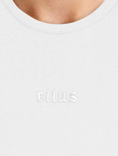 Camiseta Ellus Masculina Regular Cotton Fine Gothic Center Logo Cinza Claro