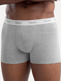 Cueca Mash Boxer Cotton Basic Cinza Mescla Clara