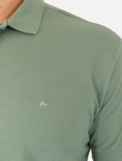 Polo Aramis Masculina Basic Piquet Mono Verde Menta