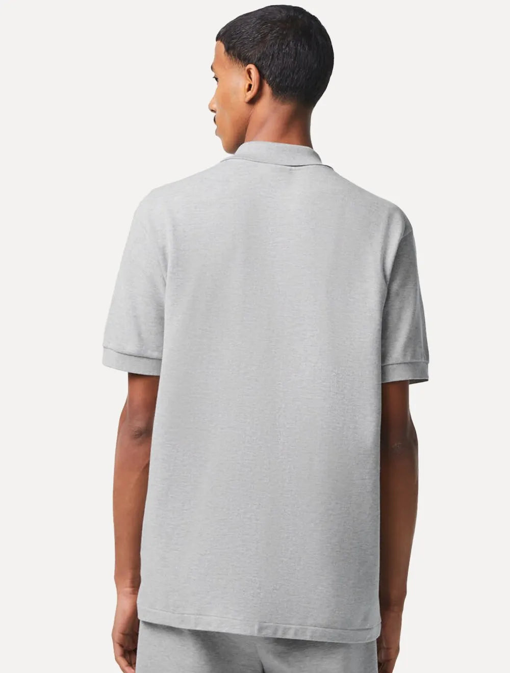 Polo Lacoste Masculina Classic Fit Mescla Azul Claro Mescla