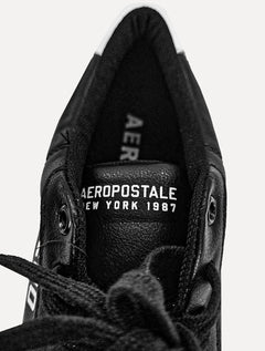 Tênis Aeropostale Masculino Casual Couro Aero A87 Branco/Preto