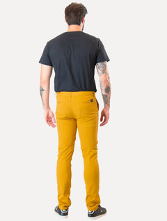 Calça Guess Masculina Chino Stretch 1981 Mostarda